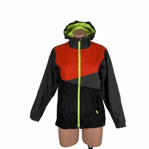 The North Face Boy's L (14-16) Jacket Windbreaker Colorblock Orange Gray Neon - Picture 1 of 10