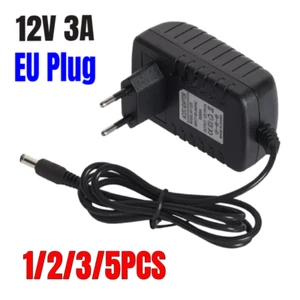 1-5Pcs 12V 3A 5.5mm*2.5mm AC 100V-240V DC Charger Adapter Power Supply Converter - Picture 1 of 8