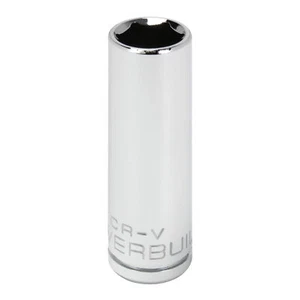 Powerbuilt 1/4 Inch Drive x 7/16 Inch 6 Point Deep Socket - 648296 - Picture 1 of 5