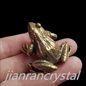 Natural Chalcopyrite Frog Skull Carved Skull Animal Figurine Reiki Healing 1pc - Picture 1 of 7