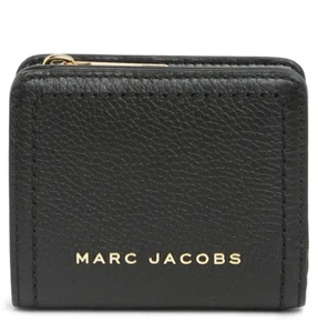 Marc Jacobs Mini Compact Leather Wallet ~NWT~ Black - Picture 1 of 4