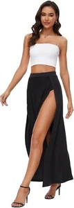 Women's stretch high waisted slit long dress Renaissance style beach party - Picture 1 of 25