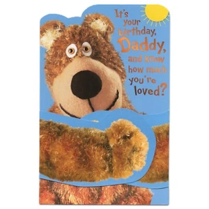 Süße GEBURTSTAGSKARTE FÜR PAPA VOM KIND, Bärenumarmung Liebe von American Greetings +✉ - Bild 1 von 5