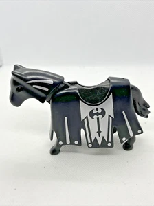 PLAYMOBIL 4160 BLACK HORSE CHEVAL NOIR WITH ARMOUR - Picture 1 of 5