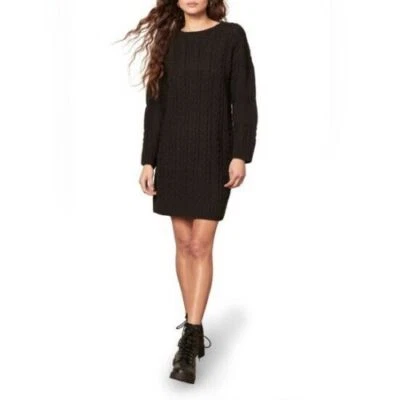 Vestido suéter tejido Miss Mood negro para mujer BB Dakota by Steve Madden XS, $99 NUEVO CON ETIQUETAS Foto 1 de 4