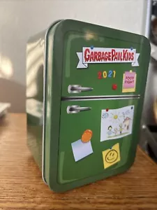 *EMPTY* 2021 TOPPS GARBAGE PAIL KIDS FOOD FIGHT GREEN COLLECTOR REFRIGERATOR TIN - Picture 1 of 3
