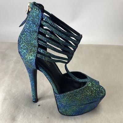 Keyshia Cole Anne Michelle Sz 7 Multi Colored Platform Heels Danielle Brooks - Image 1 of 4
