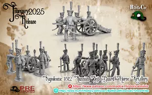 28mm Napoleónico Ruso Lieb Guard Artillería Impreso en 3D Polvo Negro - Imagen 1 de 1
