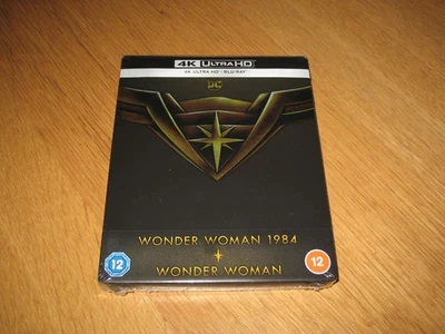 WONDER WOMAN + WONDER WOMAN 1984 4K UHD BLU RAY STEELBOOK ZAVVI EXCLUSIVE SEALED - Image 1 of 4