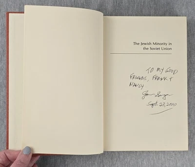 Jewish Minority Soviet Union 1979 Sawyer 1st Ed Signed USSR Cold War History - Image 1 of 4