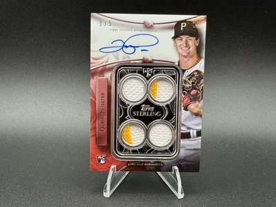 2024 Topps Sterling Quinn Priester Red Quad Game Used RPA 1/5 Pirates - Image 1 of 4