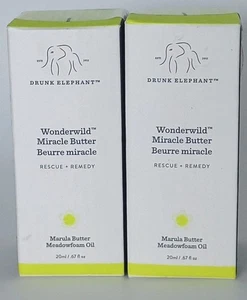 2 PACK Drunk Elephant WonderWild Miracle Butter Sealed .67 fl.oz. (20ml) NIB - Picture 1 of 2