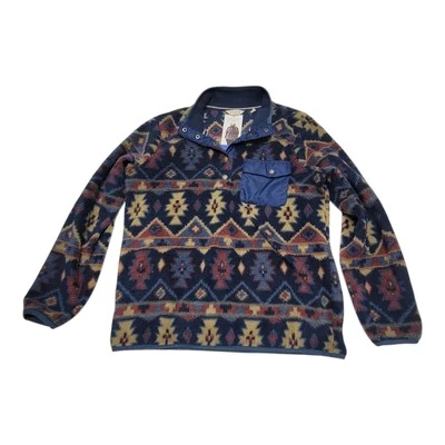 Weatherproof Vintage Womens LARGE Total Eclipse Fleece Pullover Western Print - Image 1 of 4