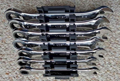 Husky 1005-665-281 Ratcheting 7 Piece SAE Combination Wrench Set W/Tray - Image 1 of 4