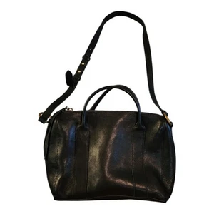 Madewell The Prague Women's Handbag Black Zipper Double Handle Crossbody Bag - Picture 1 of 11