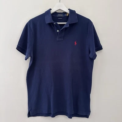 Polo Ralph Lauren Men’s Classic Blue Short Sleeve Polo Shirt - Custom Slim Fit M - image 1 of 4