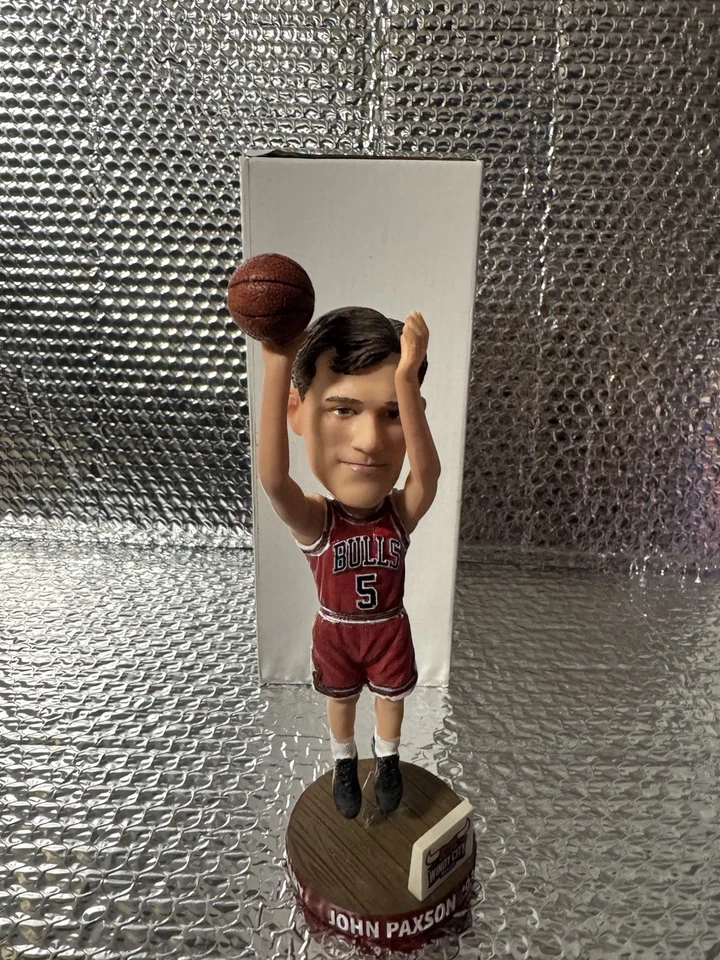 JOHN PAXSON Chicago Bulls Windy City NBA Finals 30th Anniversary Bobblehead - Image 1 of 1