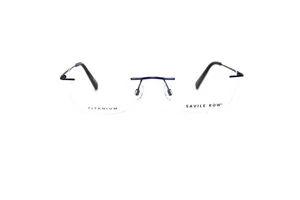 SAVILE ROW ENGLAND SRO 503 006 Navy 55x18mm Rimless Eyewear Glasses-New - Picture 1 of 24