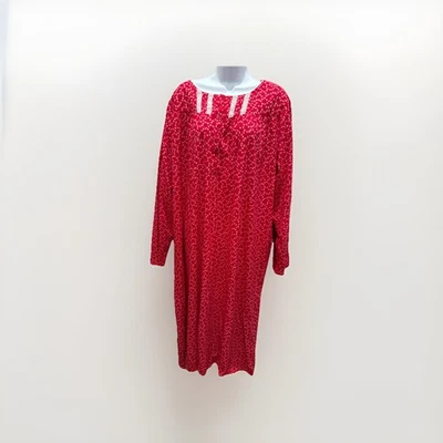 New With Tags Women’s Red And White Cotton Croft And Barrow Nightgown Size 2x - Image 1 of 4