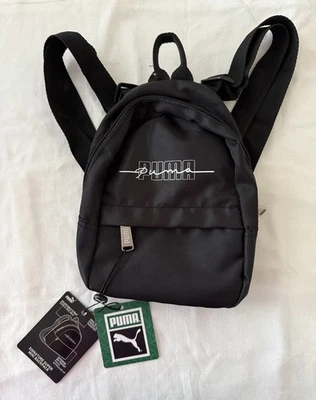 PUMA Signature Super Mini Backpack Black 2 Zip Adjustable Strap - Image 1 of 4