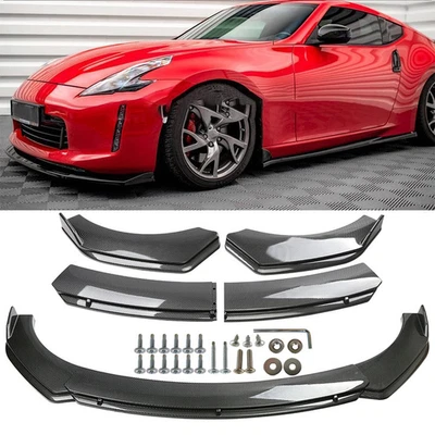 Комплект спойлеров кромок переднего бампера из углеродного волокна для Nissan 350Z 370Z - Изображение 1 из 4