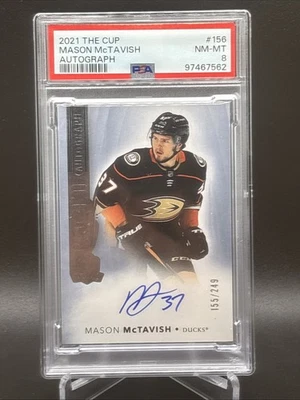 2021 UPPER DECK THE CUP #156 MASON MCTAVISH ROOKIE AUTO RC /249 Psa 8 - Image 1 of 2