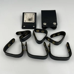 Vintage Lot Of 8 Leather Police Law Enforcement Belt Accessories - Picture 1 of 12