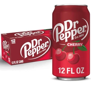 Dr Pepper Original Kirschcreme Soda 12 flüssige Unzen 12er Pack einzigartiger Geschmack Getränk - Bild 1 von 13