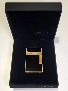 Hot S.T Dupont negro oro China lacado línea encendedor encendedor NUEVO - Imagen 1 de 9