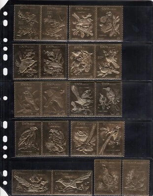 Birds of the USA Animals 1976 Staffa Scotland MNH 60 v Juego Completo Lámina de Oro Foto 1 de 3