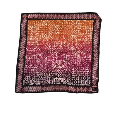 Oscar de la Renta Colorido Abstracto 100% Seda Bufanda Foto 1 de 4