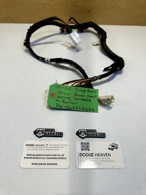 Arnés de cableado de asiento eléctrico para conductor Dodge Ram 2000-2002 4 botones 56045523AA Foto 1 de 4