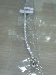 Bracelet Tennis Argent 925 Pierre Ronde 3 Mm 18 Cm - Bild 1 von 1