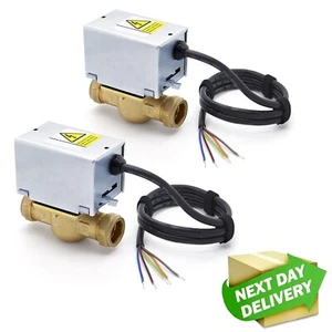 2 x Honeywell V4043H 1056 Alternative 2 Port Motorised Zone Valves 22mm - 2 Pack - Picture 1 of 7