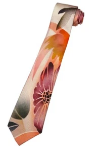 Paul Smith Krawatte Seide heiß Sommer Blumen Airbrush 80er Retro 3,25" neu Etikett - Bild 1 von 8