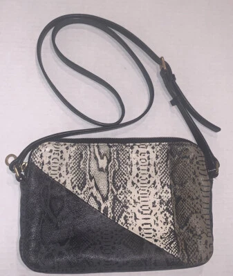 Marc Jacobs Sophisticato Dani Snake Print Blk Strap Shoulder Bag Purse Leather - Image 1 of 4