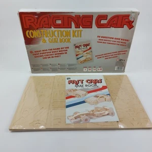 Puzzle in legno 3D kit costruzione auto da corsa e libro quiz - sigillato nuovo - Foto 1 di 6