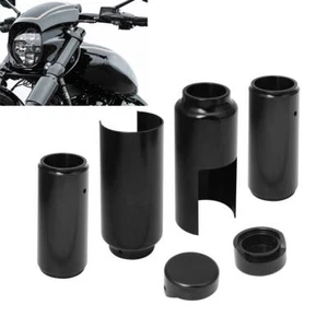Full Fork Cover Set For Harley For Softail Breakout 2018-22 Fxbr Fxbrs M8 Black - Picture 1 of 12