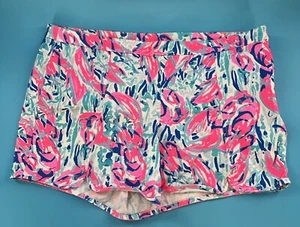 Lilly Pulitzer Shorts USA Gr. 16 Krabbenmuster rosa blau seitlicher Reißverschluss überbacken - Bild 1 von 4