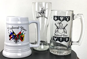 Medieval Times, Large Pilsner Glass and Two Beer Steins - Picture 1 of 19