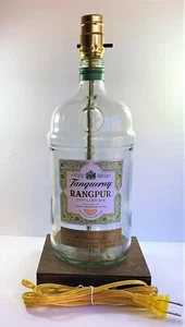 Tanqueray Rangpur 1.75L Table Desk LAMP Bar Lounge Game Room Liquor Bottle - Picture 1 of 4