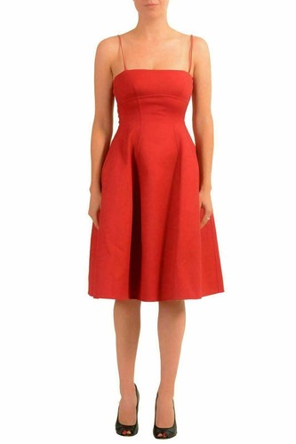 Dsquared2 Cinturini Spaghetti Rossi Abito Donna Fodero US S IT 40