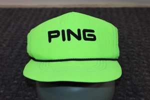 Gorra clásica de ping de colección con correa de karsten trasera verde neón cuerda negra Bill Golf - Imagen 1 de 12