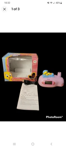 RARE! Tweety Bird Looney Tunes Projection Alarm Clock Cover
