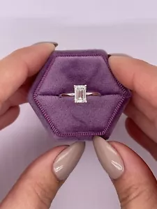 IGI Diamant Verlobungsring VVS2 D Smaragdschliff 1,50 ctw Lab Created Special - Bild 1 von 10