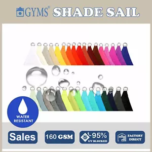 Triangle Waterproof Sun Shade Sail for Backyard 3.6X3.6X3.6m 5x5x5m Canopy Shade - Picture 1 of 94