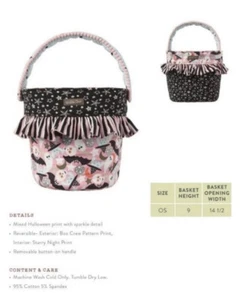 Matilda Jane Girls I’ve Got Candy Treat Boo Halloween Bag Basket Reversible New - Picture 1 of 3
