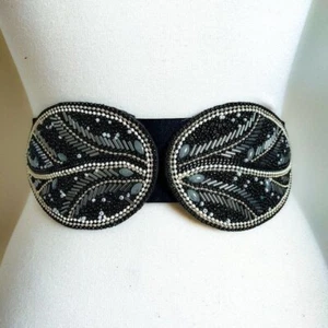 BERLIN VII Stunning Boho Gypsy Western Beaded Belt Size S/M (23" to 36") - Picture 1 of 8