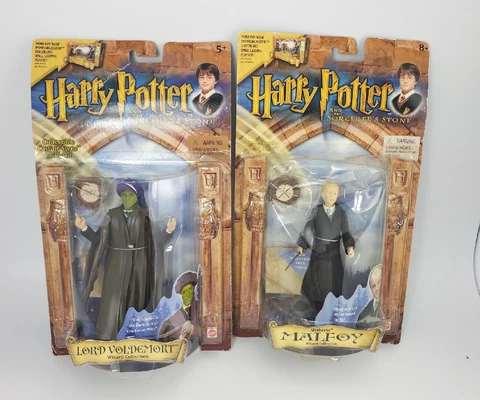 Harry Potter Action Figure Lot Lord Voldemort & Slytherin Malfoy Mattel 2001 Cover
