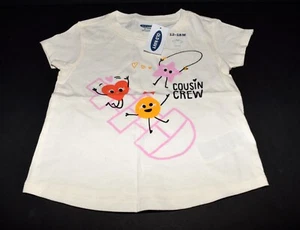 Camiseta de algodón Old Navy Cousin Crew Star Heart Circle figuras 12-18 meses nueva con etiquetas - Imagen 1 de 6